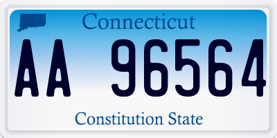 CT license plate AA96564