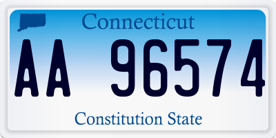 CT license plate AA96574