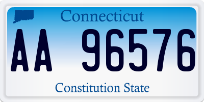CT license plate AA96576