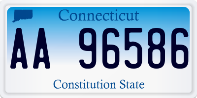 CT license plate AA96586