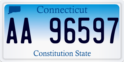 CT license plate AA96597