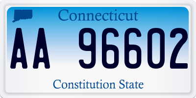 CT license plate AA96602