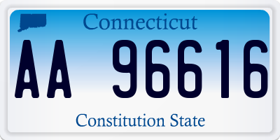CT license plate AA96616