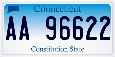 CT license plate AA96622
