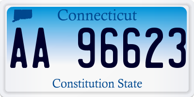 CT license plate AA96623