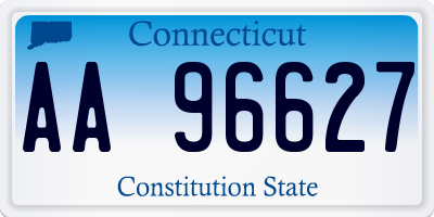 CT license plate AA96627