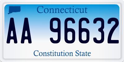 CT license plate AA96632