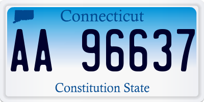 CT license plate AA96637