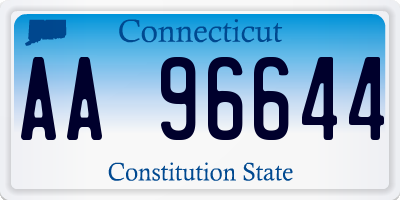 CT license plate AA96644