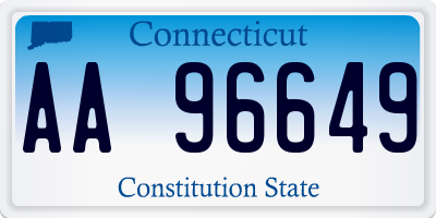 CT license plate AA96649