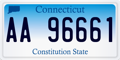 CT license plate AA96661