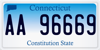 CT license plate AA96669