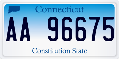 CT license plate AA96675