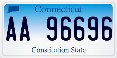 CT license plate AA96696