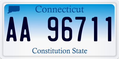 CT license plate AA96711