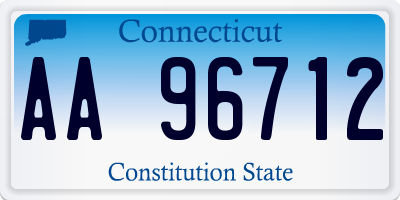 CT license plate AA96712