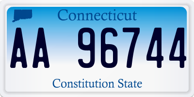 CT license plate AA96744