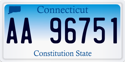 CT license plate AA96751