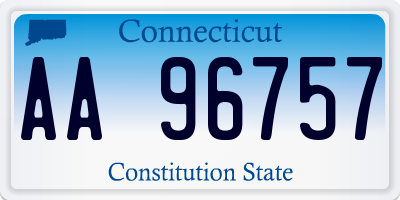 CT license plate AA96757