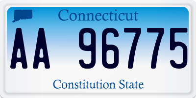 CT license plate AA96775