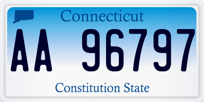 CT license plate AA96797