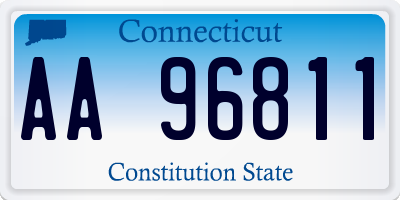 CT license plate AA96811
