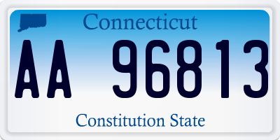 CT license plate AA96813
