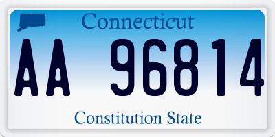 CT license plate AA96814