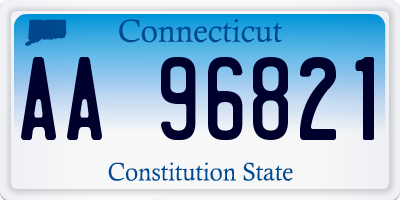 CT license plate AA96821