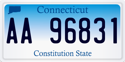 CT license plate AA96831