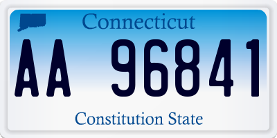 CT license plate AA96841