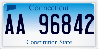 CT license plate AA96842