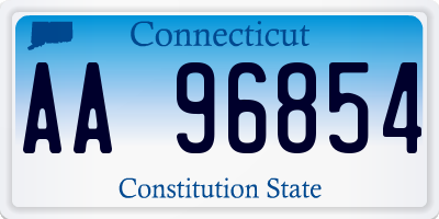 CT license plate AA96854