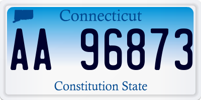 CT license plate AA96873