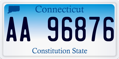 CT license plate AA96876