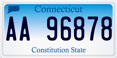 CT license plate AA96878