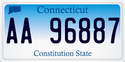 CT license plate AA96887