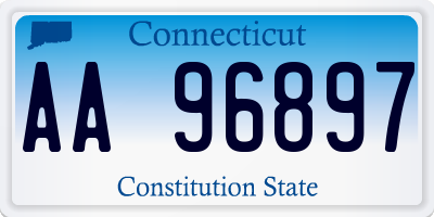 CT license plate AA96897