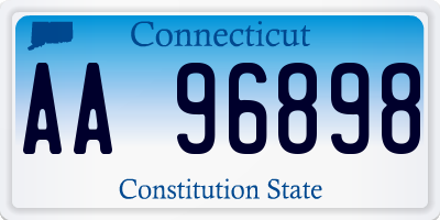 CT license plate AA96898