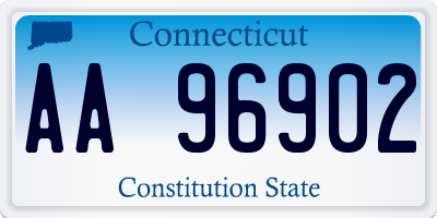 CT license plate AA96902