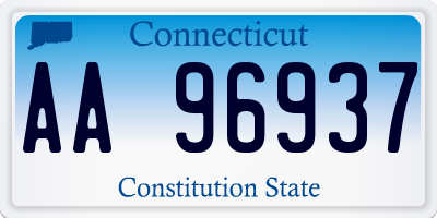 CT license plate AA96937