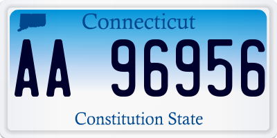 CT license plate AA96956