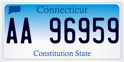 CT license plate AA96959