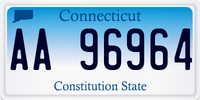 CT license plate AA96964