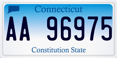 CT license plate AA96975