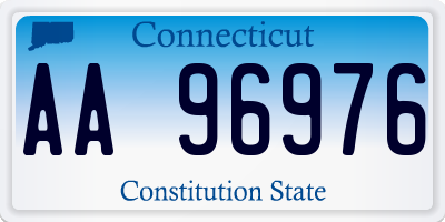 CT license plate AA96976