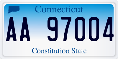 CT license plate AA97004