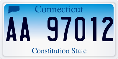 CT license plate AA97012