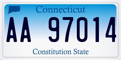 CT license plate AA97014