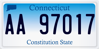 CT license plate AA97017